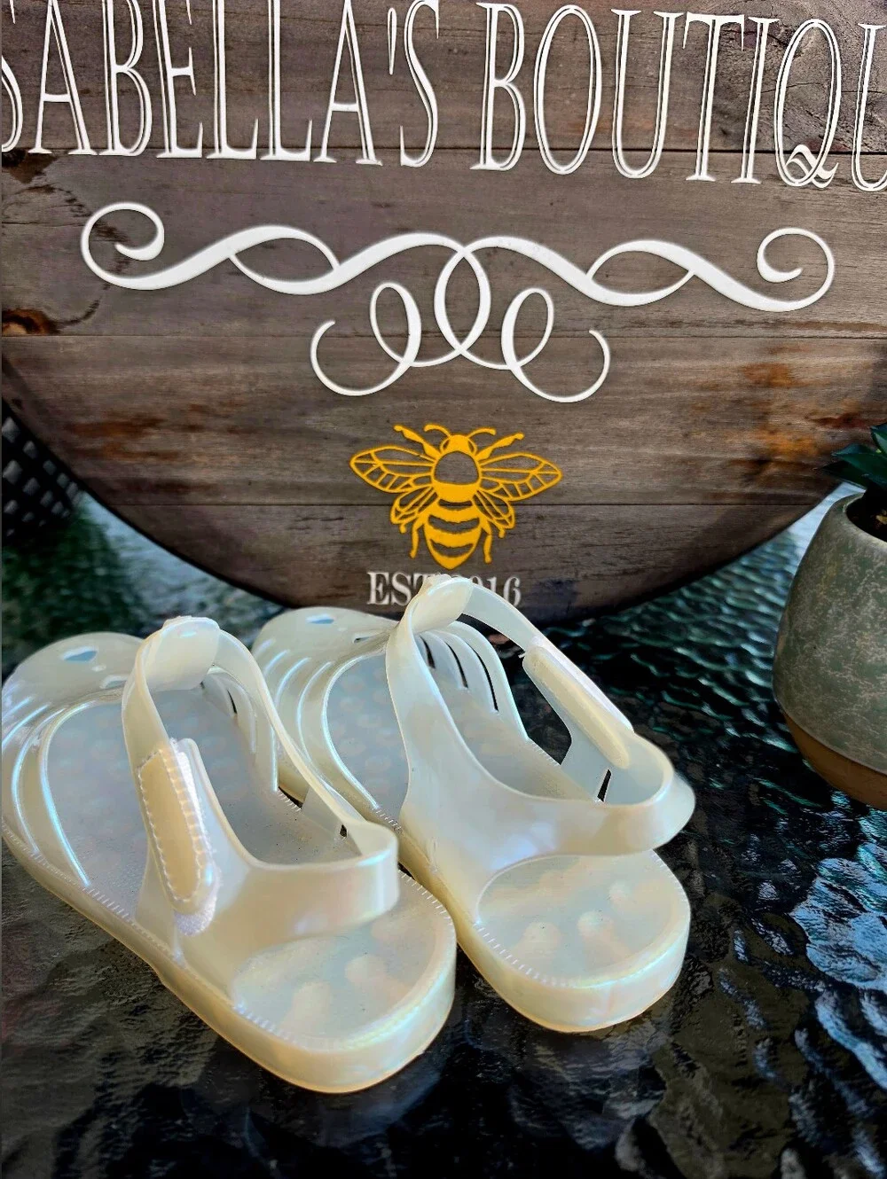 HaHaGuu Classic Girls' Clear Jelly Sandals